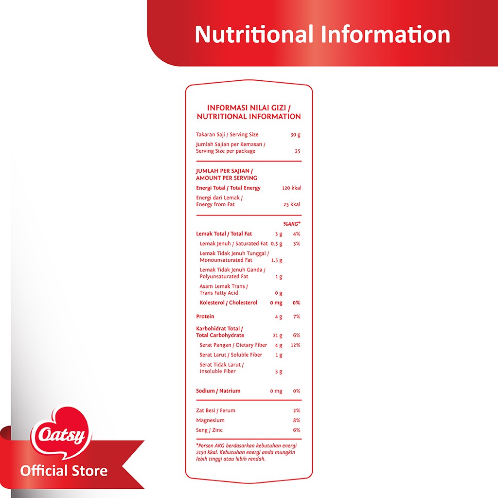 Global Delarya Pratama OATSY Havermout Oatmeal Instant