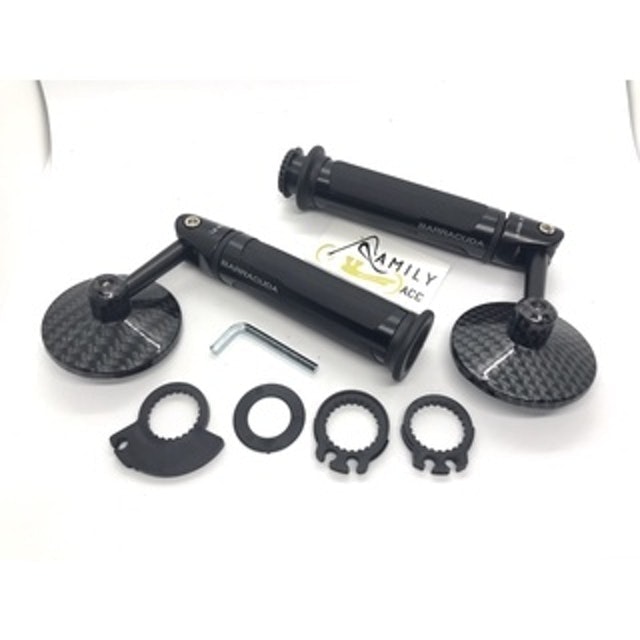 Barracuda  Bar End Mirror Carbon Plus Handgrip