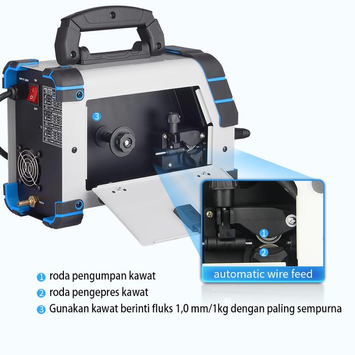 Azzuno 4-in-1 Multiprocess MIG Welder MIG225F