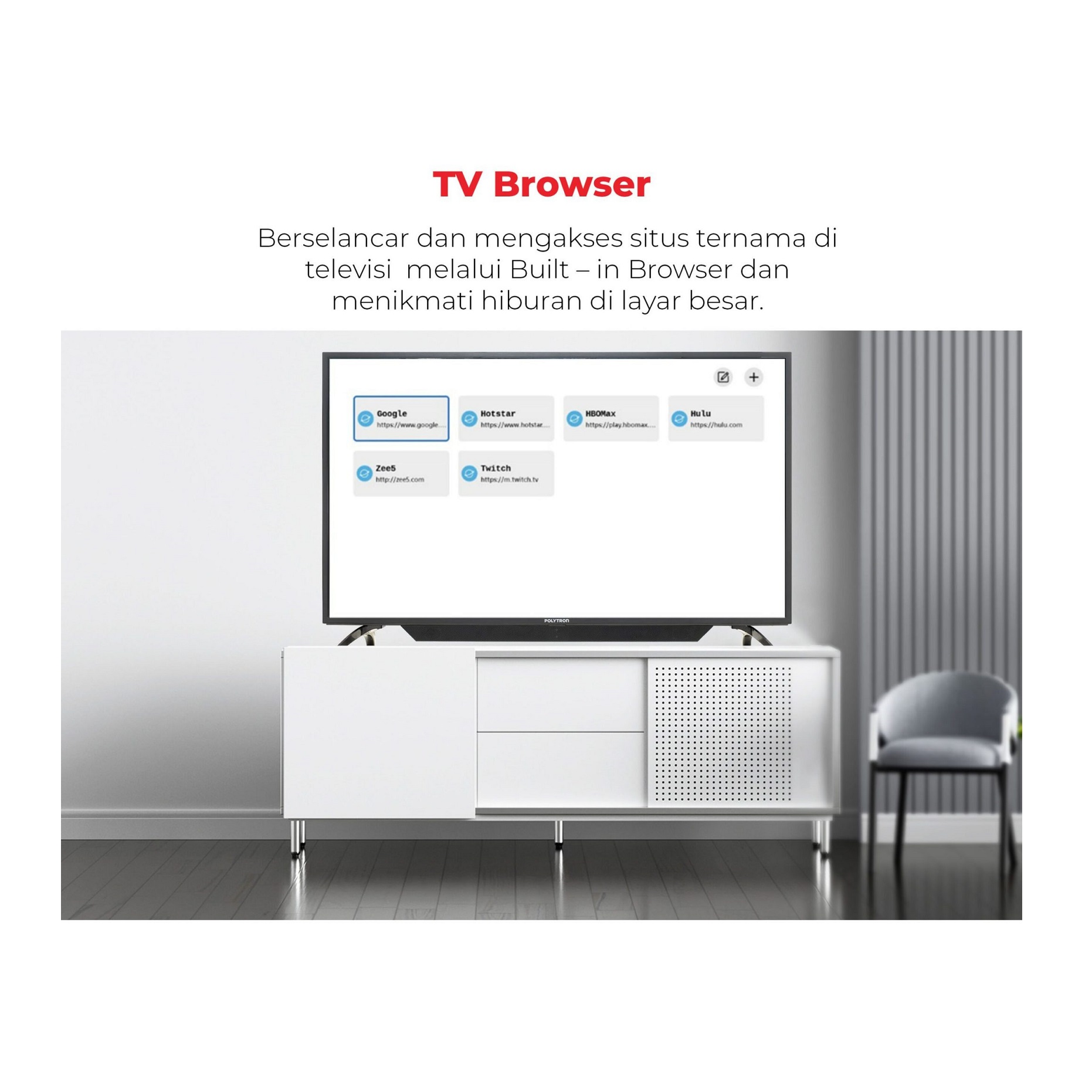 Hartono Istana Teknologi Polytron 24" Smart TV PLD 24CV1869