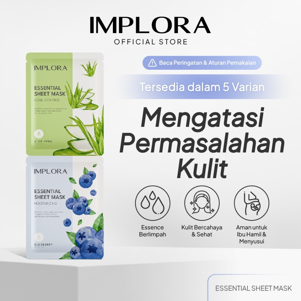 Implora Sukses Abadi Implora Essential Sheet Mask Lemon
