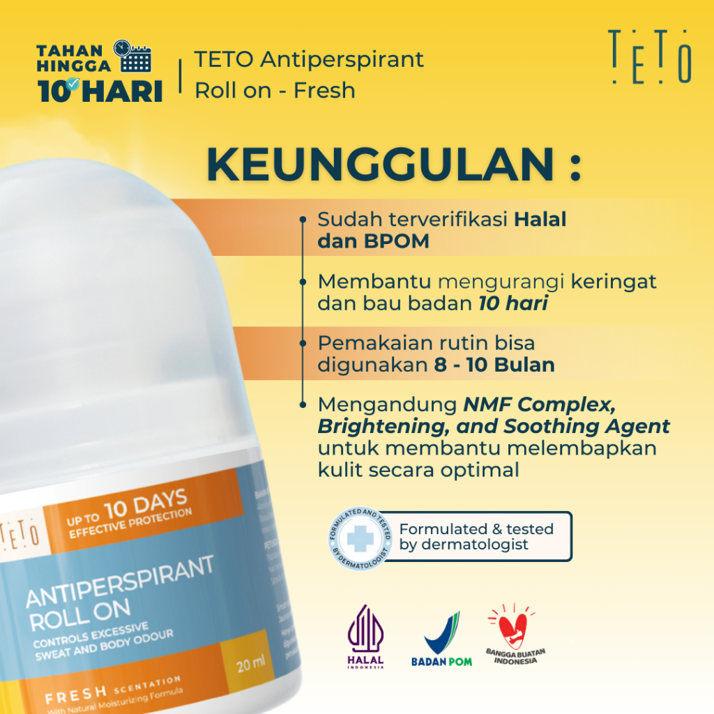 Teto Antiperspirant Roll On 3
