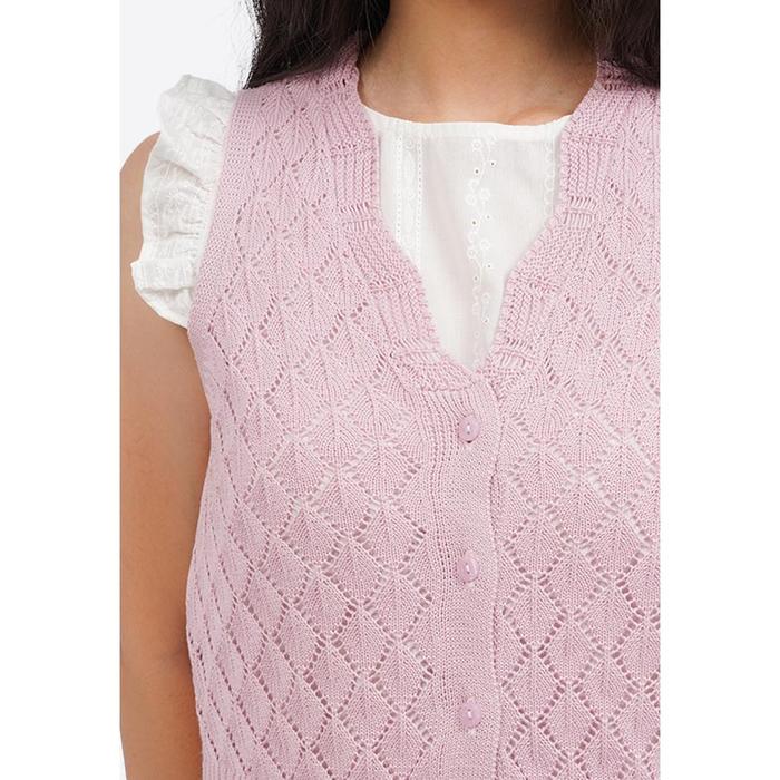 Delamibrands Kharisma Busana COLORBOX Knitted Crop Vest Lilac