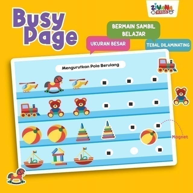 Zivana Kids  Busy Page Montessori Board Game
