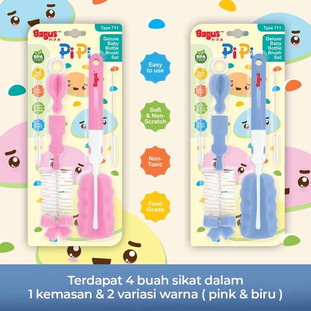 Bagus Pipi Deluxe Baby Bottle Brush Set  711