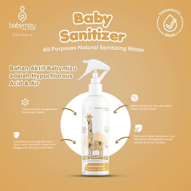 Baby Sanitizer Hypoallergenic All Purposes Sanitizing Water 100% Natural