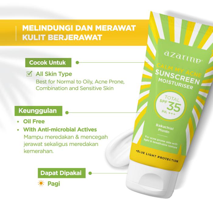 Wahana Kosmetika Indonesia Azarine® Calm My Acne Sunscreen Moisturiser SPF 35 PA+++