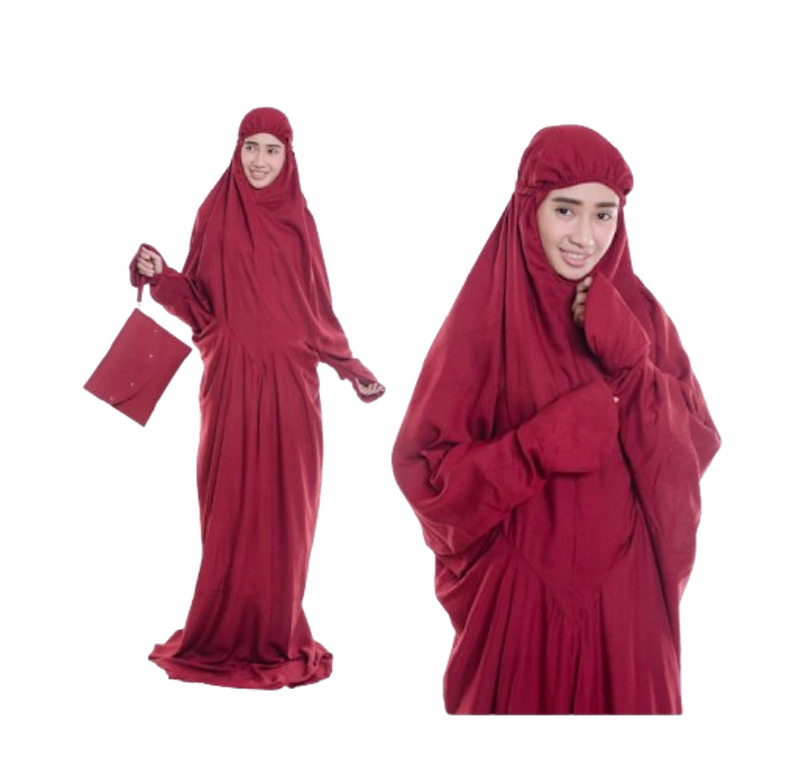 Leesy.id Mukena Terusan Polos Clara Rayon Super Adem 1