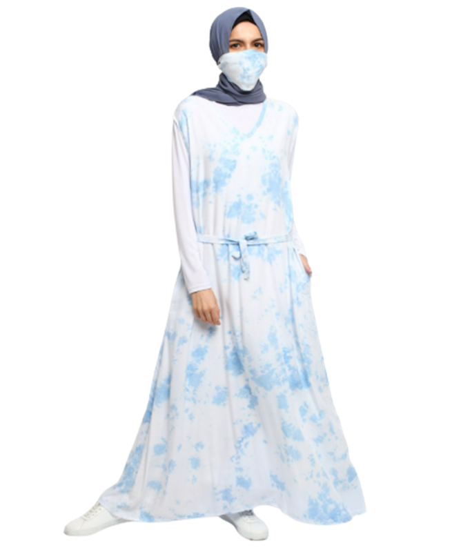 Gamis Fashion Muslim Lavina Dress Tie Dye 4