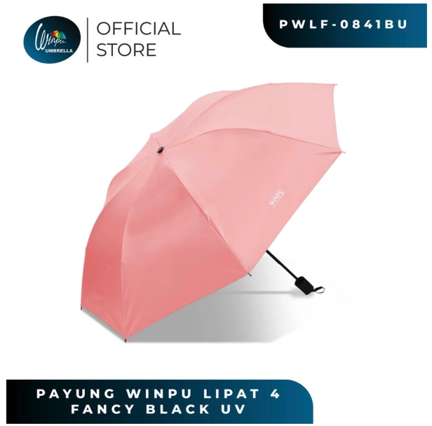 Winpu Umbrella Winpu Lipat 4 Fancy Black UV  PWLF-0841BU