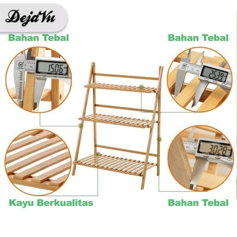 Rak Bunga Kayu Susun 3