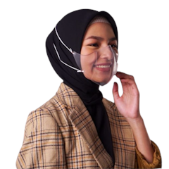 Headloop Masker Transparan