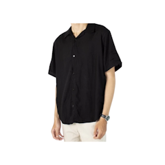 FortKlass Kemeja Rayon Polos Pria Lengan Pendek
