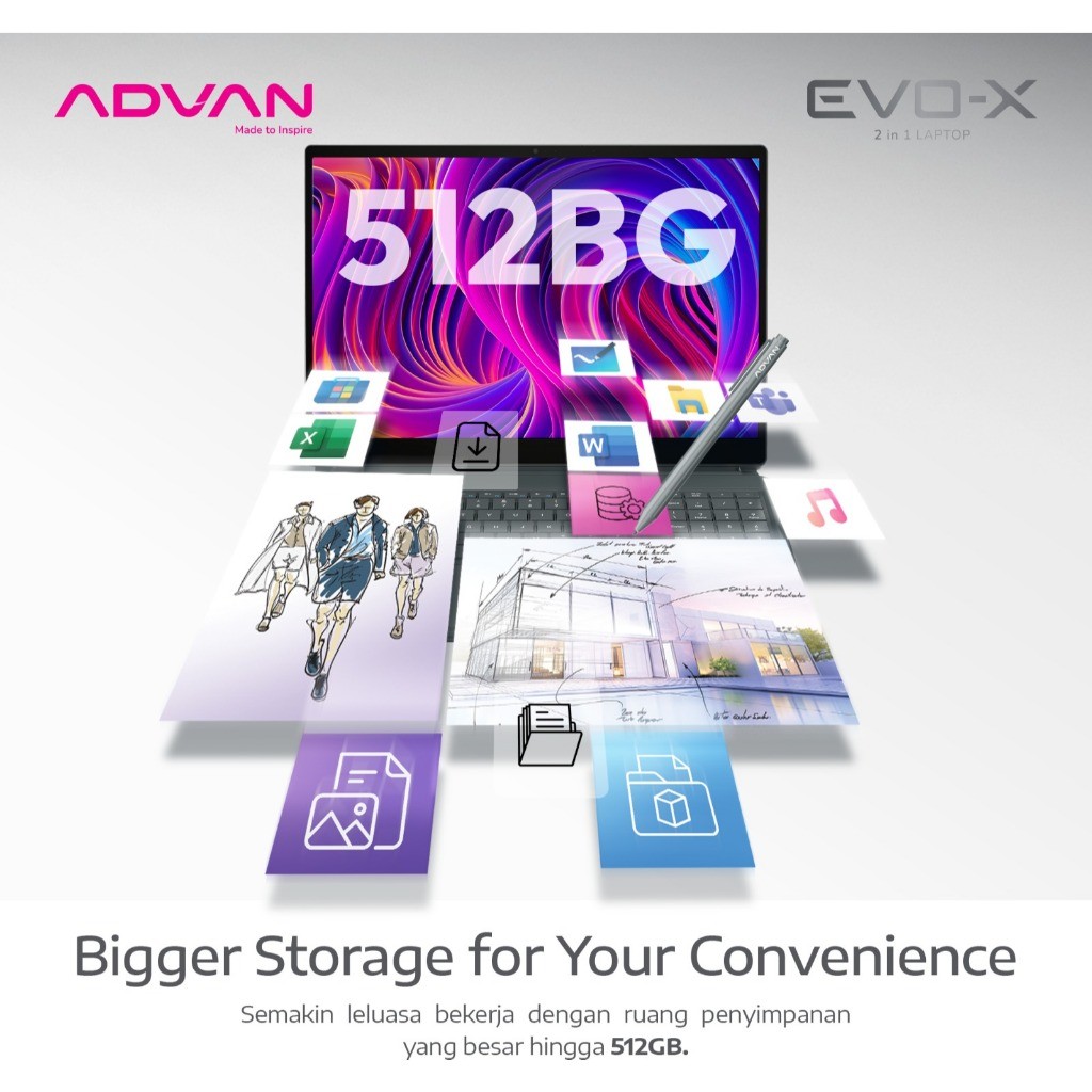 Bangga Teknologi Indonesia Advan 2in1 Laptop EVO-X 13"