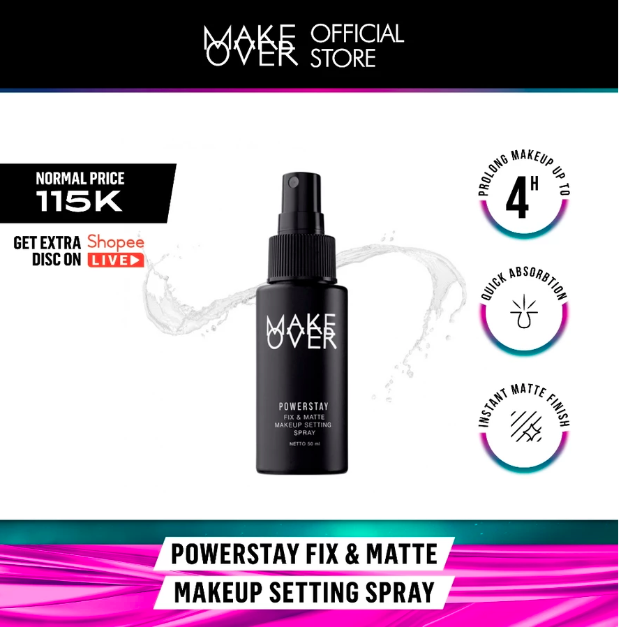 Paragon Technology and Innovation MAKE OVER Powerstay Fix & Matte Makeup Setting Spray