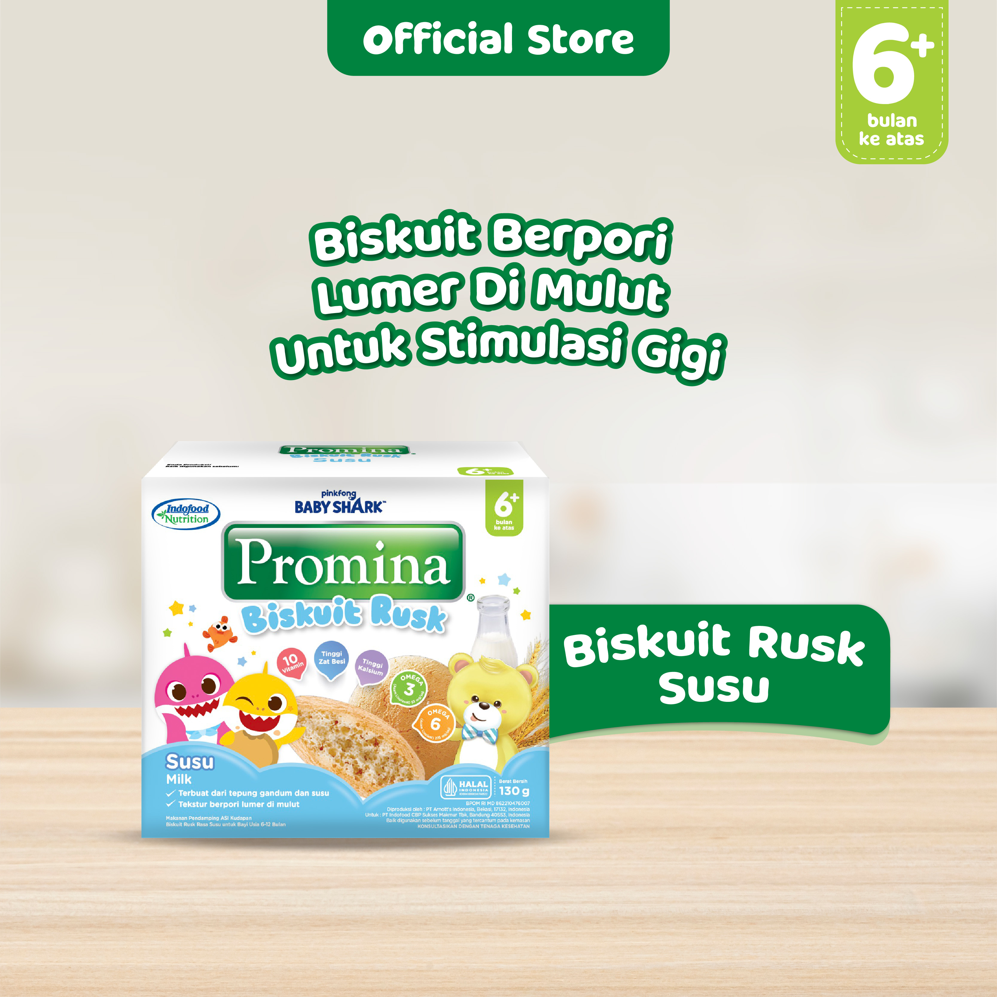 Indofood CBP Sukses Makmur  Promina Biskuit Rusk Susu 