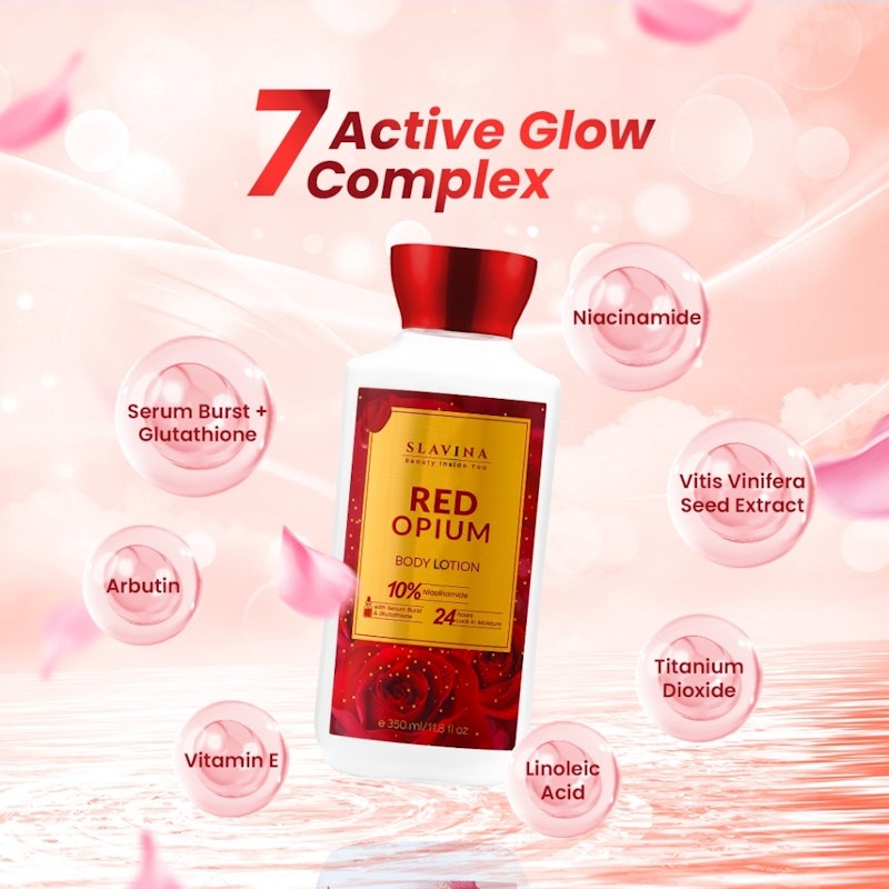 SLAVINA Red Opium Body Lotion 2