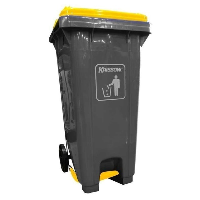 Dust Bin 240L Pedal and Yellow Lid