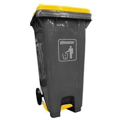 Dust Bin 240L Pedal and Yellow Lid