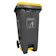 Krisbow Dust Bin 240L Pedal and Yellow Lid 1