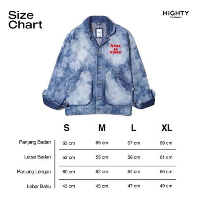 Highty  Amor Blue Wahsed Jacket