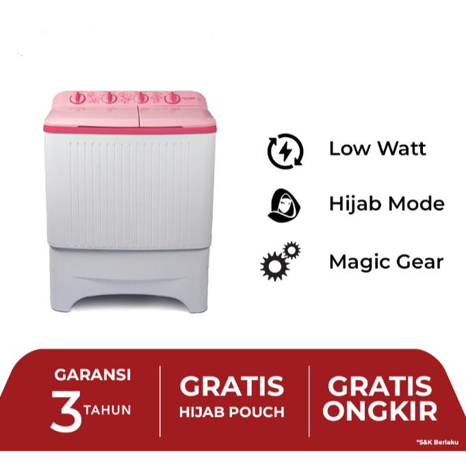 Hartono Istana Teknologi Polytron Mesin Cuci 2 Tabung Giant Series 7 kg PWM 7073P