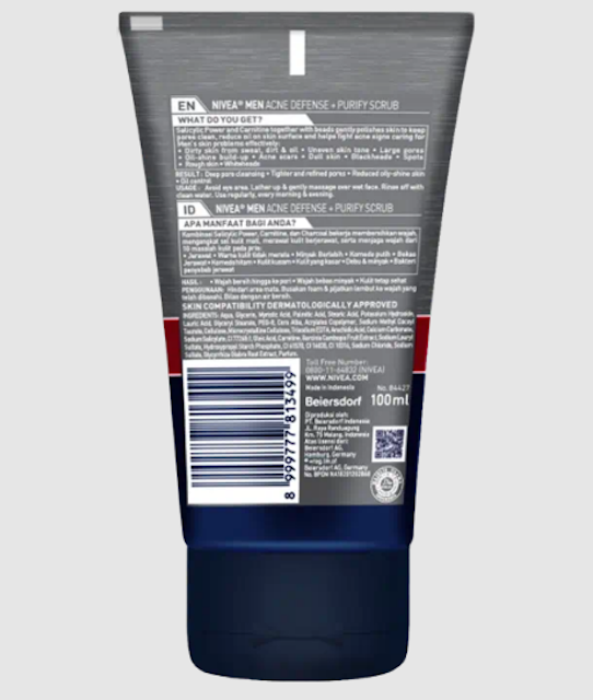 Beiersdorf Nivea Men Acne Oil Clear Acne Defense + Purify Scrub