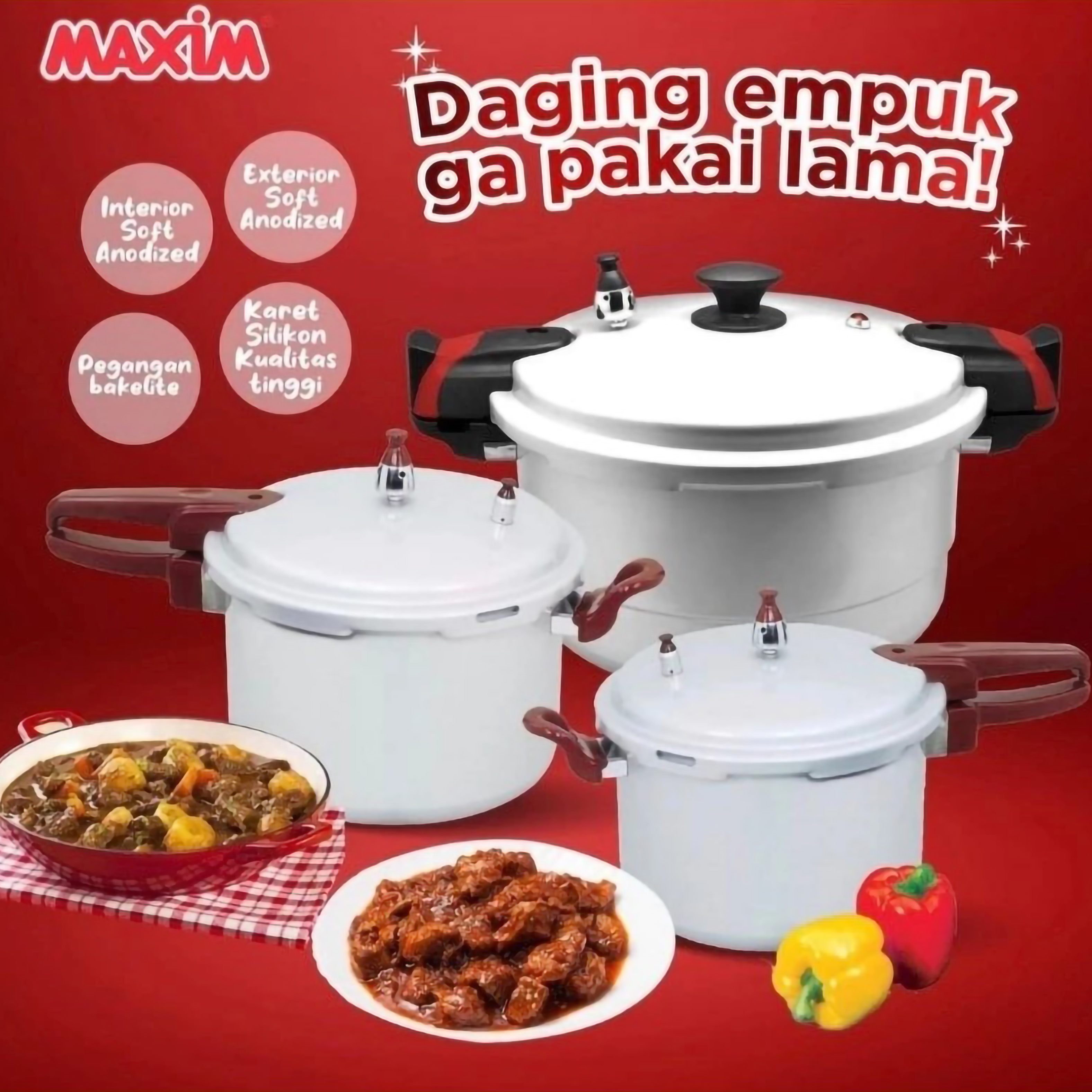 Maspion Maxim Presto Panci Pelunak Daging 7 liter 24 cm