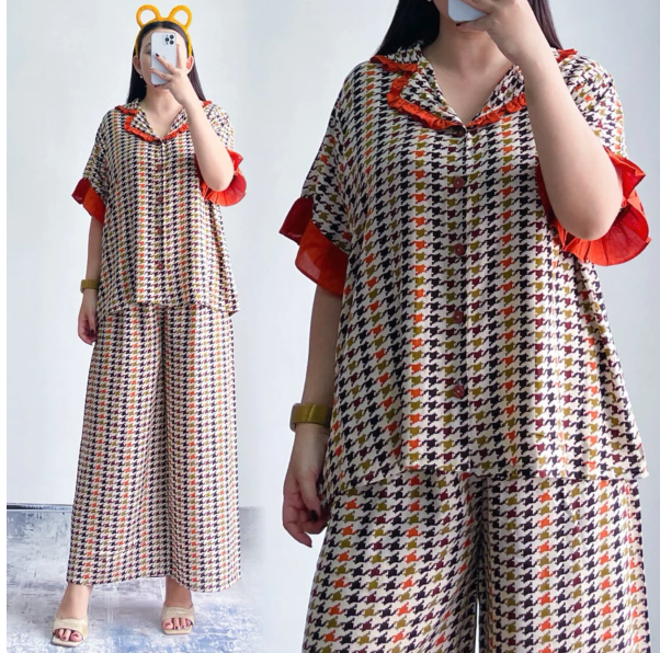  MISSDASTER Livy Piyama Panjang Rayon Motif