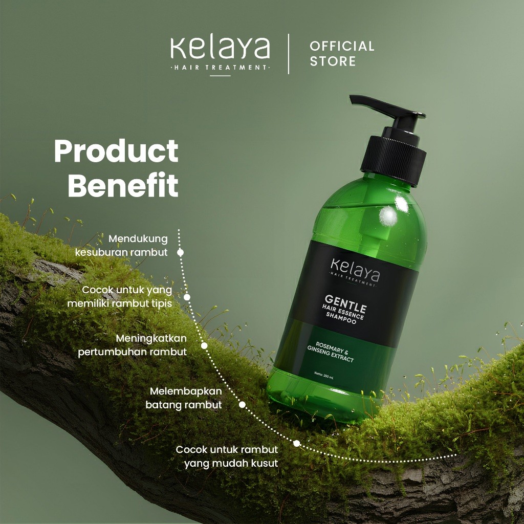Kelaya Gentle Hair Essence Shampo Rosemary & Ginseng Extract 3