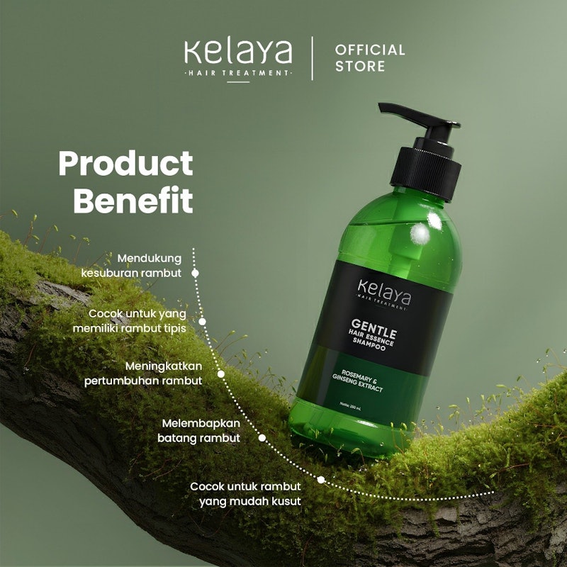 Kelaya Gentle Hair Essence Shampo Rosemary & Ginseng Extract 3
