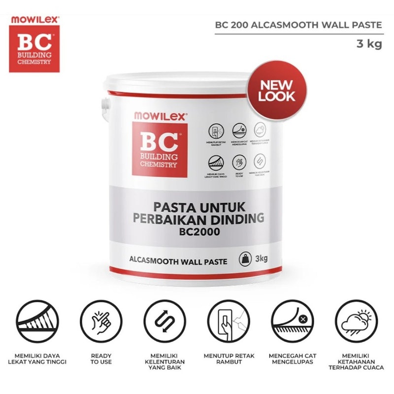Mowilex BC2000 Alcasmooth Wall Paste 3 kg 2