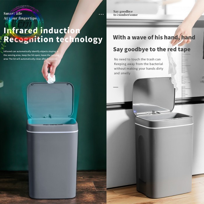 CIJI  Tempat Sampah Otomatis Sensor Infrared Kapasitas Besar