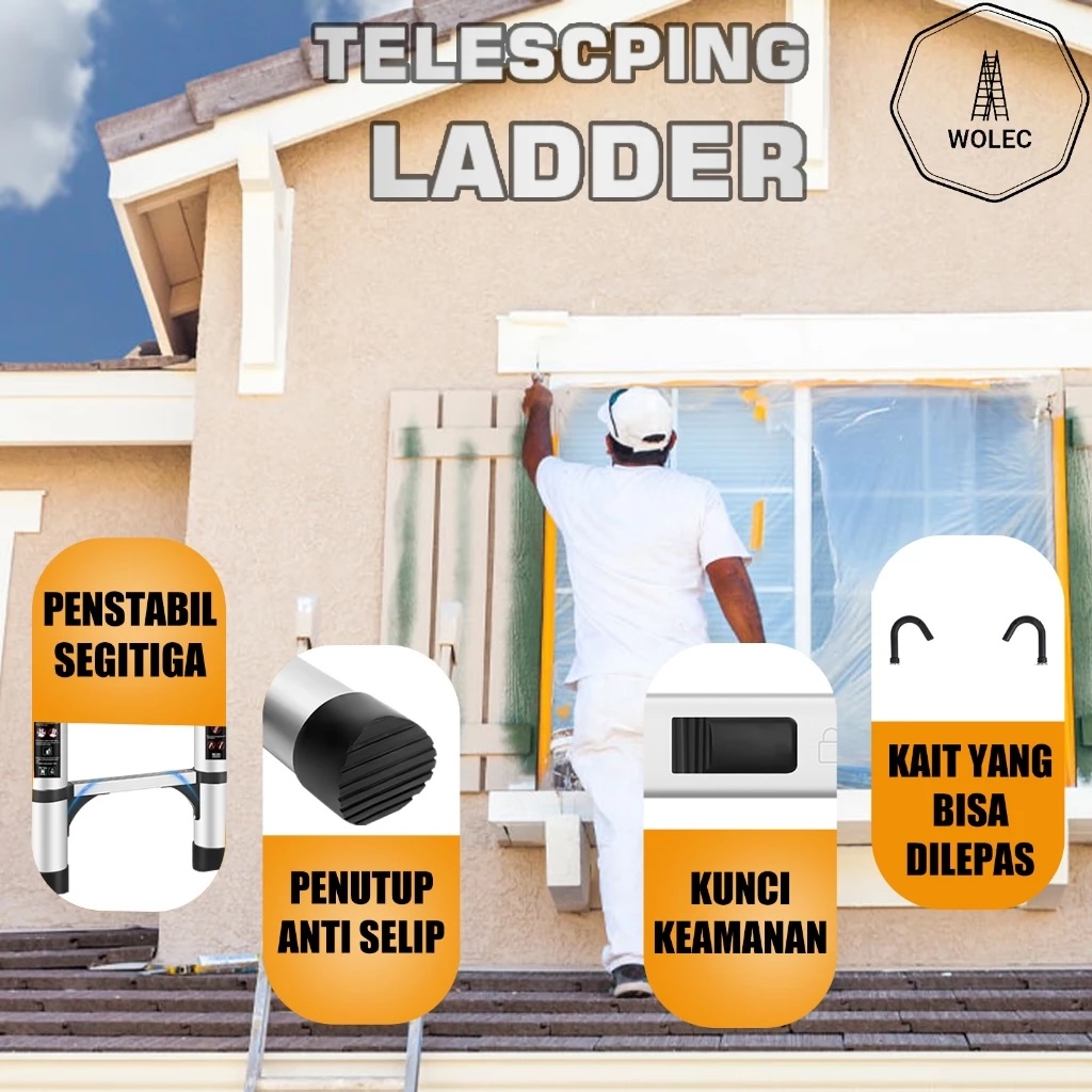 WOLEC WOLEC Tangga Lipat Teleskopik 5M