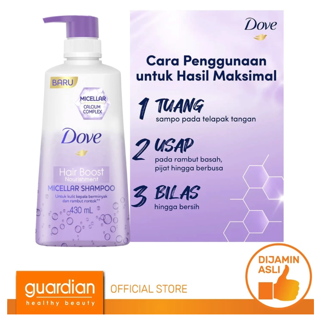 Unilever Indonesia Dove Hair Boost Nourishment Micellar Shampoo