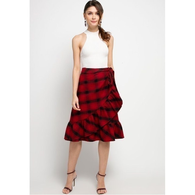 Wrapped Flannel Skirt 1