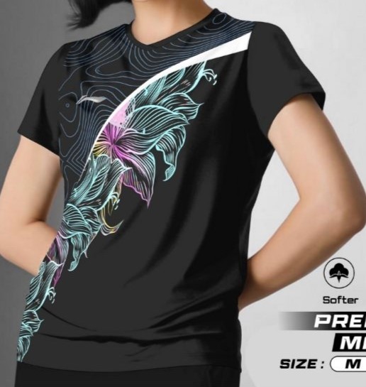  Dongasport Kaos Bulutangkis Wanita Jersey BLC 01 