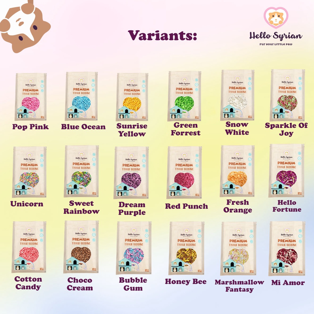 Hello Syrian Premium Tissue Bedding