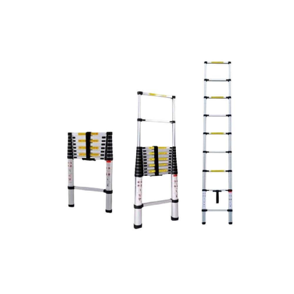 Single Telescopic Ladder 3.8M Hitam Biru