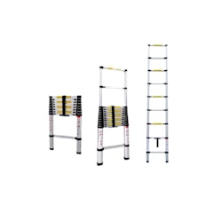 Single Telescopic Ladder 3.8M Hitam Biru