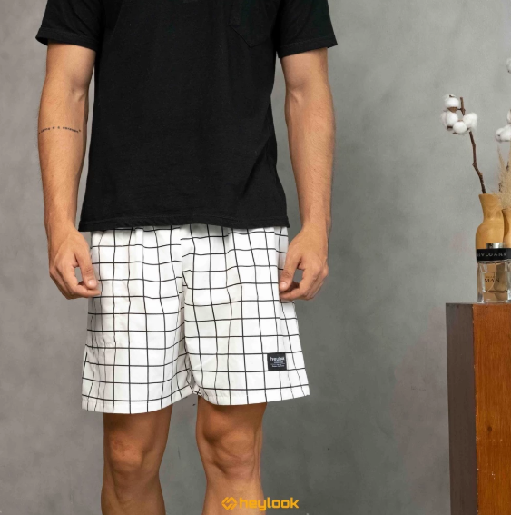  HEYLOOK Celana Pendek Tartan White