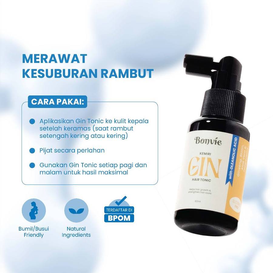 Kreasi Semangat Muda Bonvie Kemiri Gin Hair Tonic