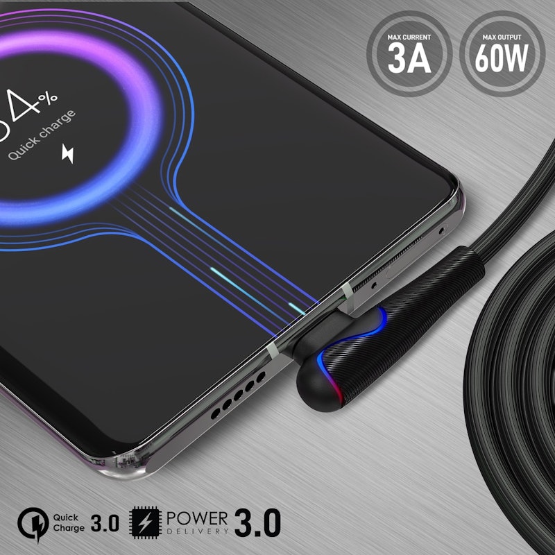 UNEED Kabel Gaming LED RGB Micro USB 5