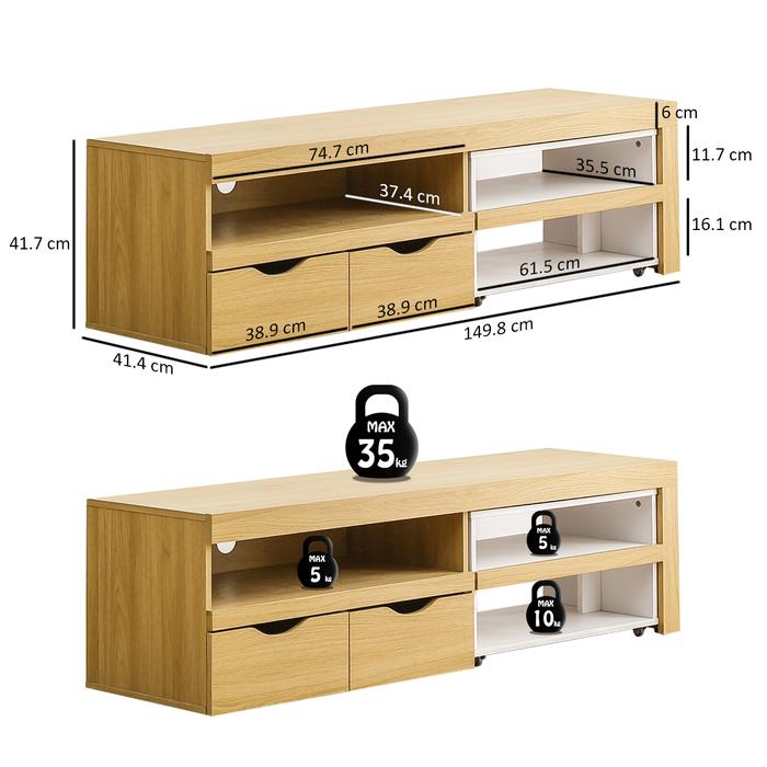 Dekoruma Inovasi Lestari Heim Studio NANA Meja TV 2-in-1