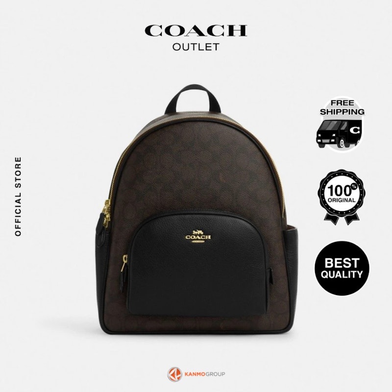Coach Court Backpack In Signature 5