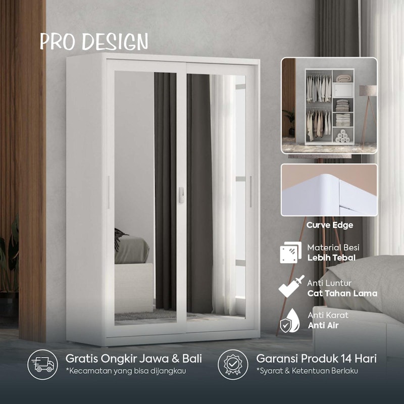 Pro Design Spiegel Lemari Pakaian Besi 2