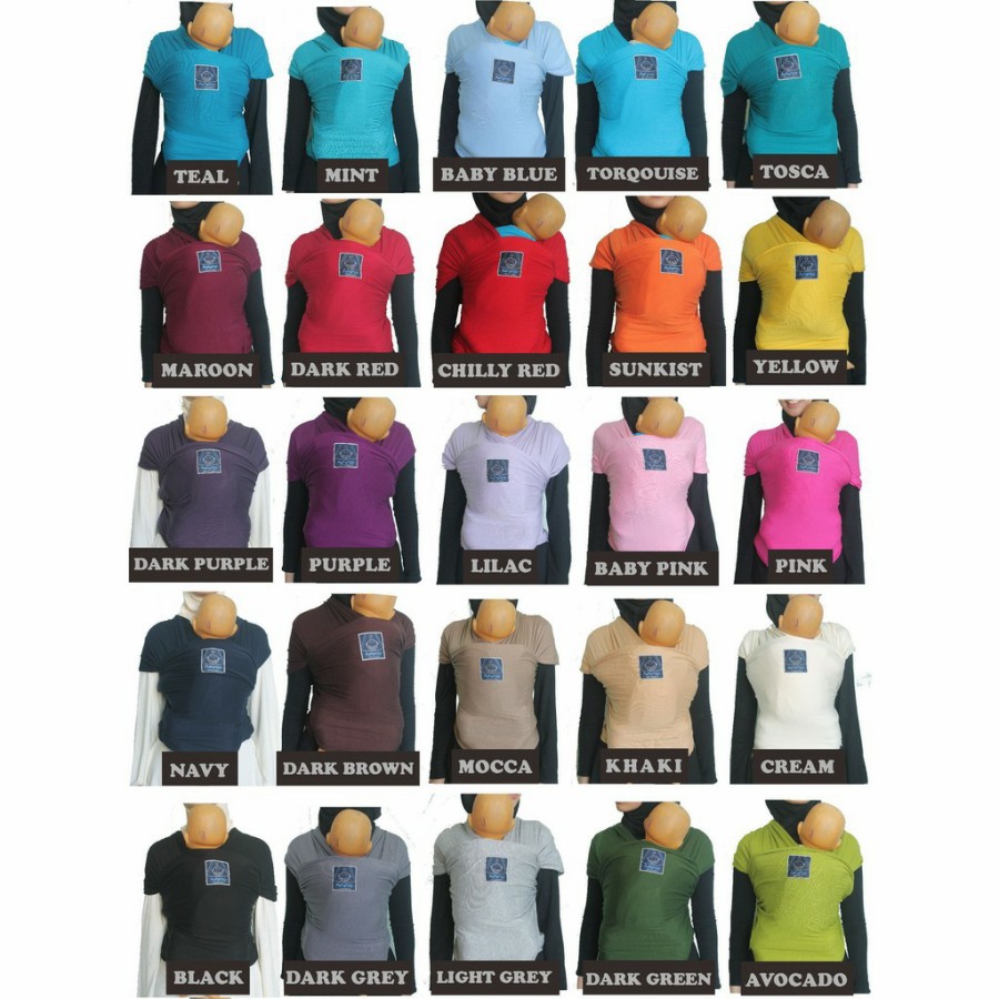 Hanaroo Hanaroo Baby Wrap Gendongan Polos