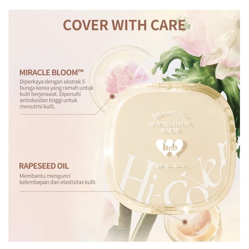 Bloomatte Hi-cover Foundation Balm SPF 50+ PA+++ FN1 Pearl 4
