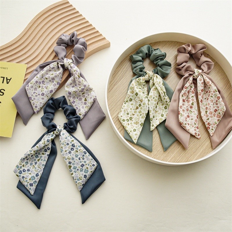 Town Shell  Town Shell Fonny Korean Satin Ribbon Scrunchy