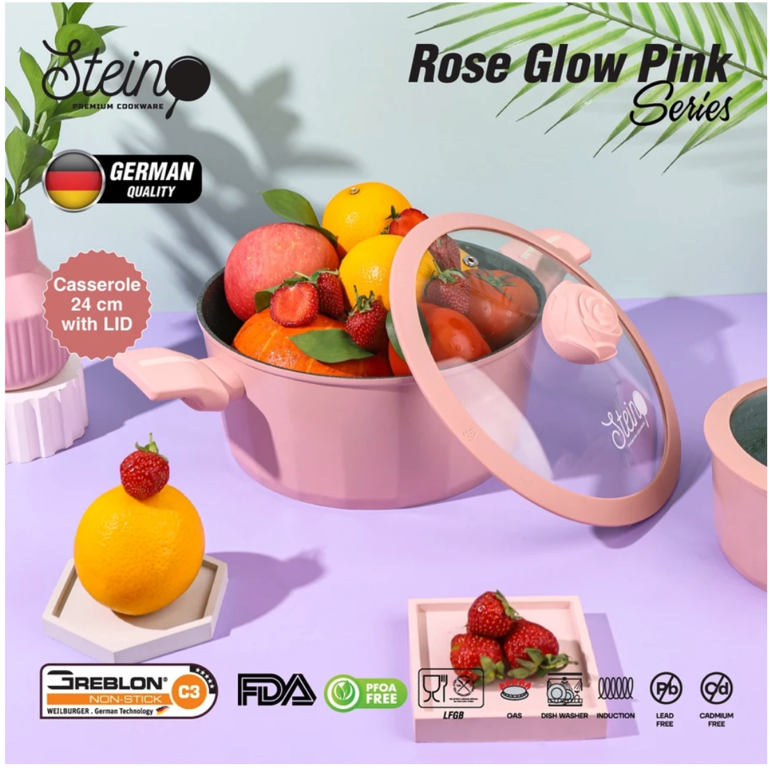 Stein Perkasa Internasional STEIN Rose Casserole 24 cm